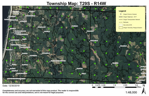 Upper Two Mile T29S R14W Township Map Preview 1