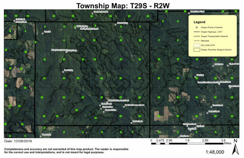 Deadman Creek T29S R2W Township Map Preview 1