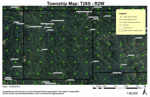 Cultus Lake T28S R2W Township Map Preview 1