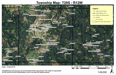 Myrtle Point T29S R12W Township Map Preview 1