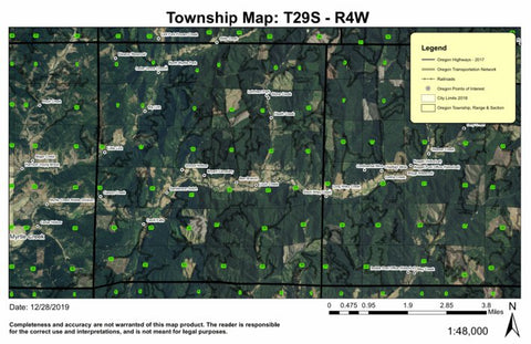Louis Creek T29S R4W Township Map Preview 1