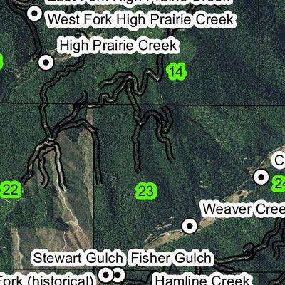 Frozen Creek T28S R4W Township Map Preview 2