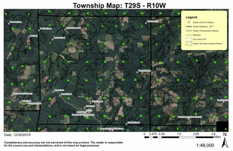 Remote T29S R10W Township Map Preview 1