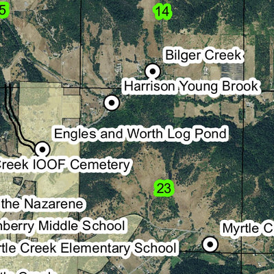 Myrtle Creek T29S R5W Township Map Preview 2