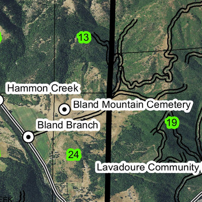Bland Mountain T30S R3W Township Map Preview 2