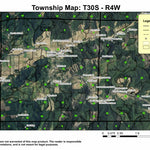 Days Creek T30S R4W Township Map Preview 1
