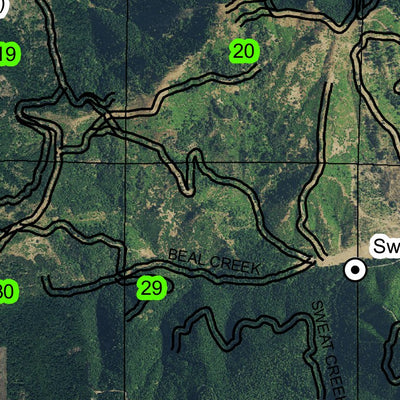 Days Creek T30S R4W Township Map Preview 3
