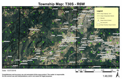 Nickel Mountain T30S R6W Township Map Preview 1
