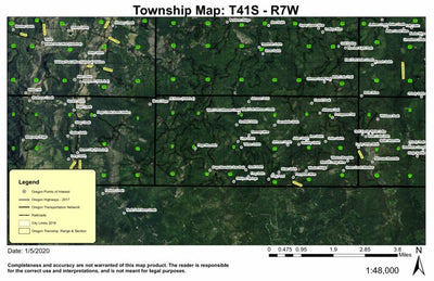 Page Mountain T41S R7W Township Map Preview 1