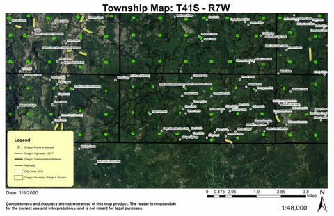Page Mountain T41S R7W Township Map Preview 1