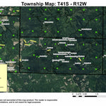 Winchuck River T41S R12W Township Map Preview 1