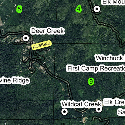 Winchuck River T41S R12W Township Map Preview 2