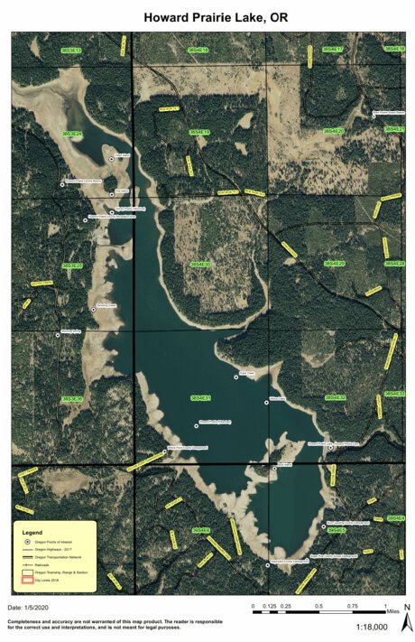 Howard Prairie Lake, Oregon Map by Super See Services | Avenza Maps