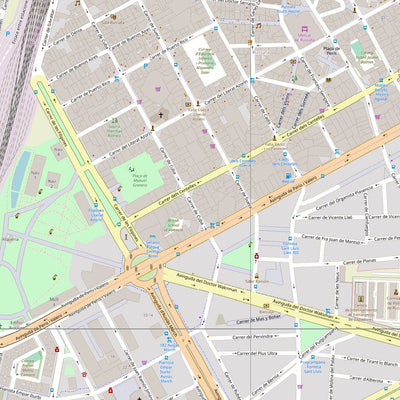 Valencia Area Tourist Map Preview 2