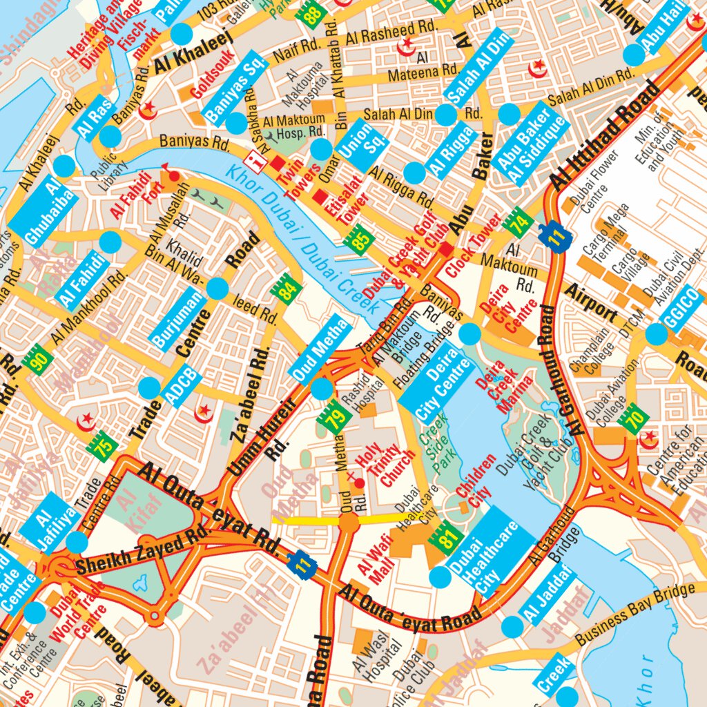Dubai 1 : 80.000 Map by Huber Kartographie GmbH | Avenza Maps