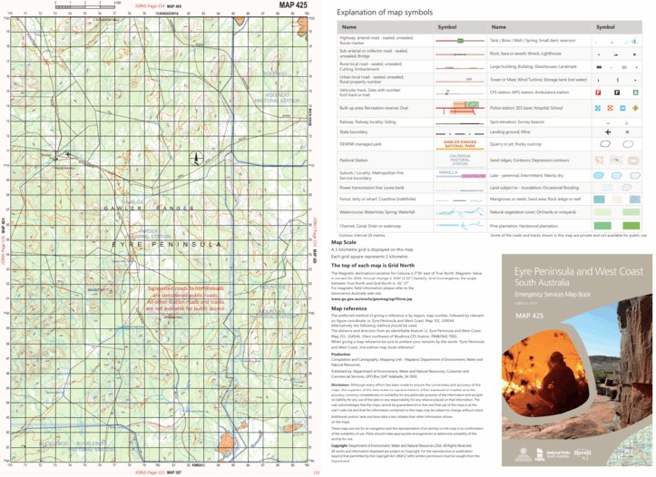 Eyre Peninsula and West Coast Map 425 by Mapland - Department for ...