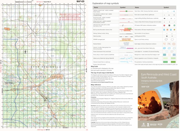 Eyre Peninsula and West Coast Map 429 by Mapland - Department for ...