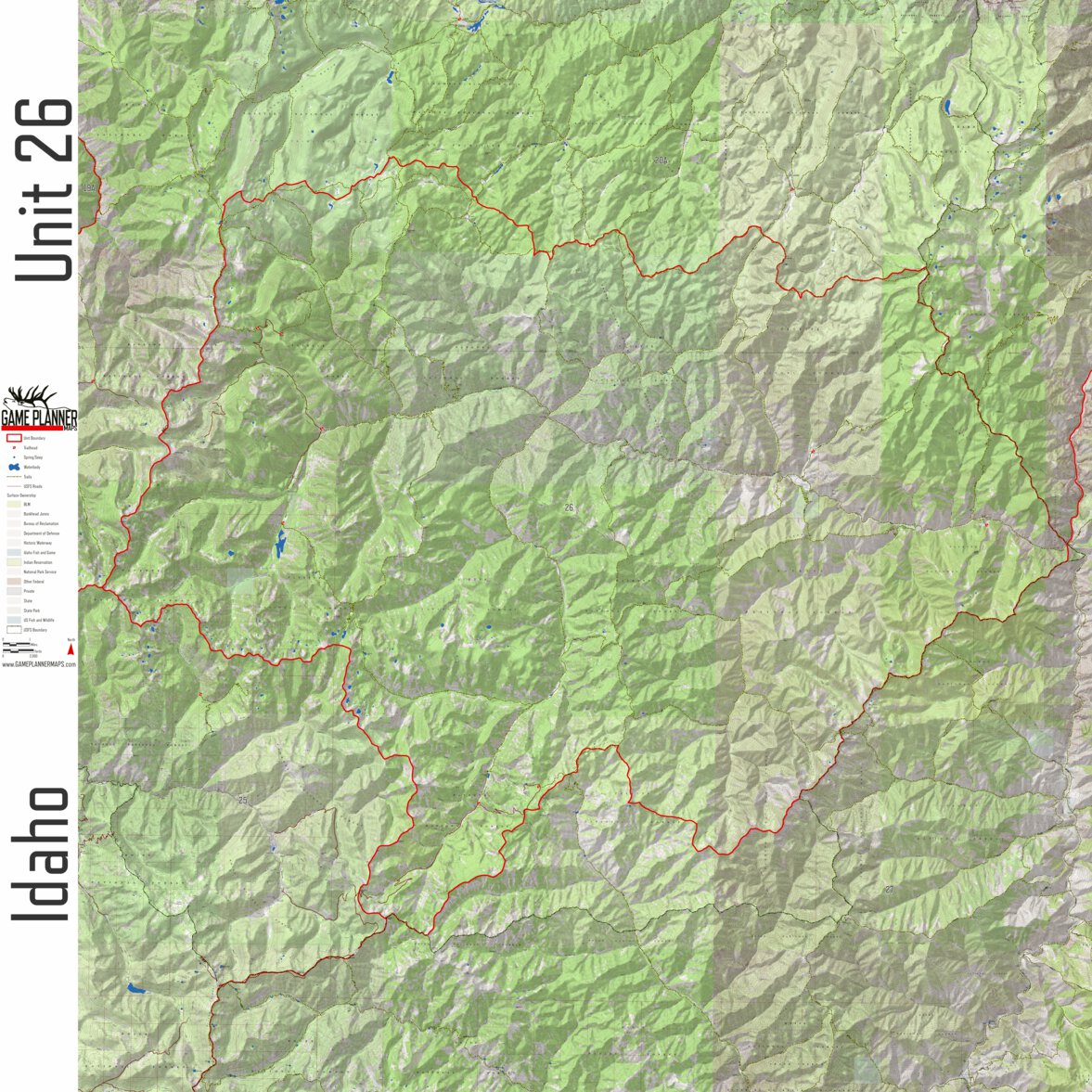 Idaho Unit 26 Map by Game Planner Maps | Avenza Maps