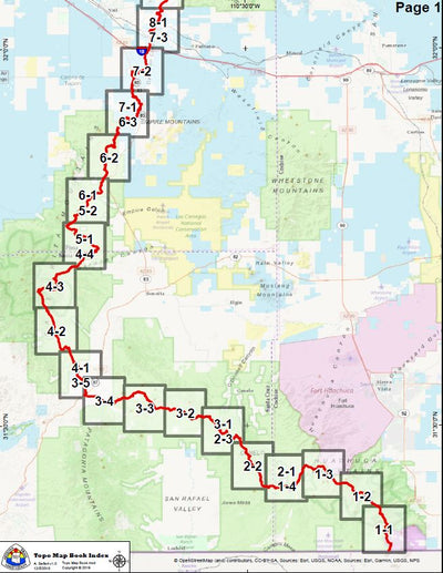 Arizona Trail Association Topo Overview Map Book Preview 1