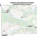 Waterton Lakes National Park Region - Red Rock Parkway Overview Map Preview 1
