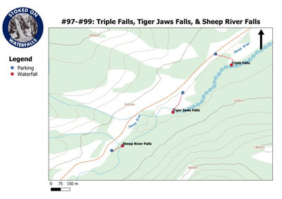097-099 - Triple Falls, Tiger Jaws Falls, & Sheep River Falls Preview 1