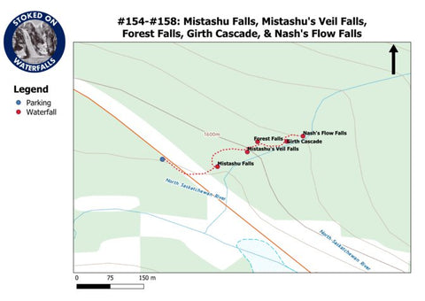 154-158 - Mistashu Falls, Mistashu's Veil Falls, Forest Falls, Girth Cascade & Nash's Flow Falls Preview 1