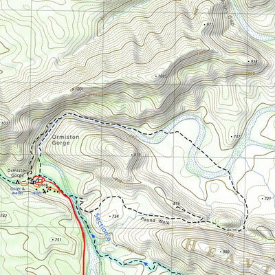 West MacDonnell Ranges and the Larapinta Trail (Map 4: Ormiston Pound and Mount Sonder) Preview 2