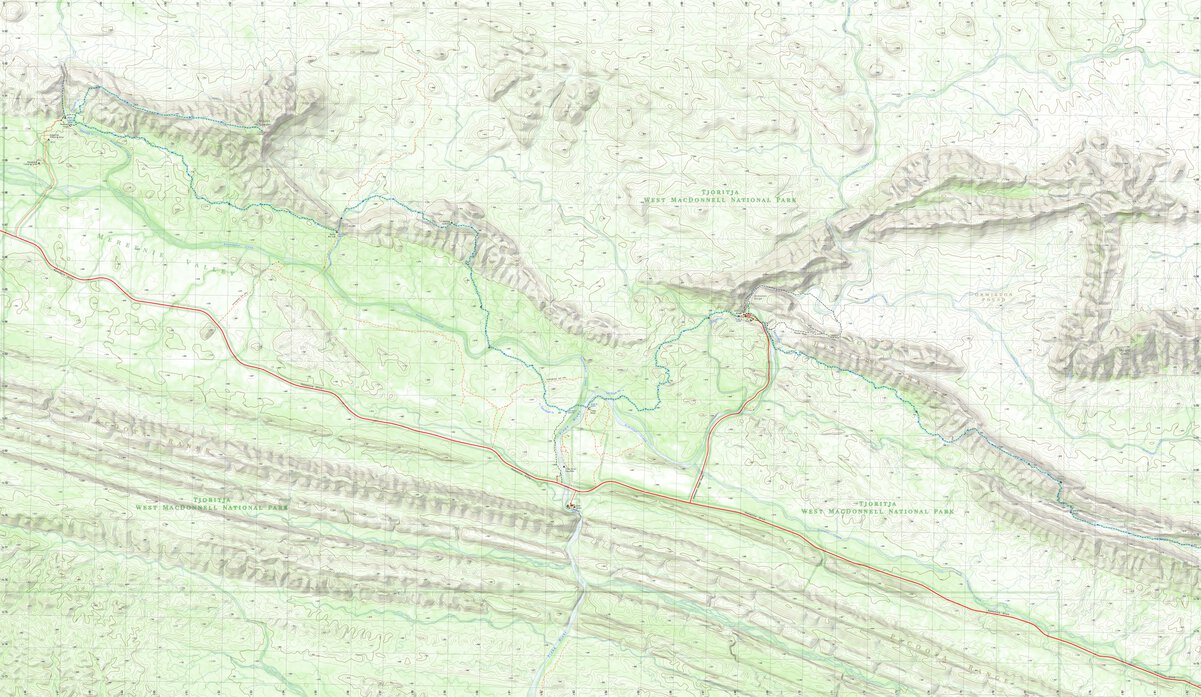 Map Showing Macdonnell Ranges West MacDonnell Ranges and the Larapinta Trail (Map 4: Ormiston Pound ...