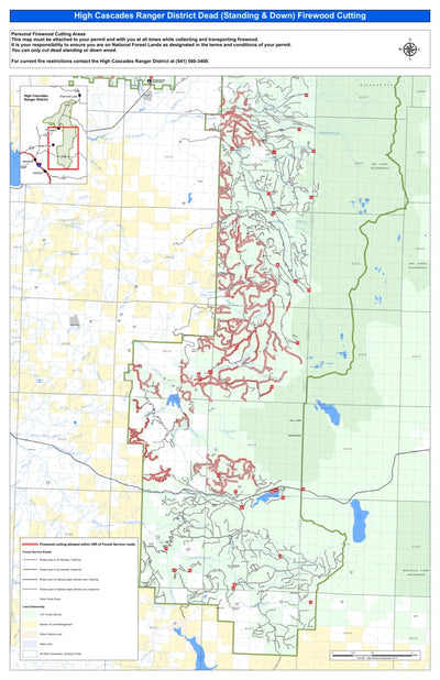 Rogue River-Siskiyou NF - High Cascades RD - South - Firewood Cutting Map Preview 1