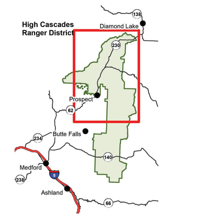 Rogue River-Siskiyou NF - High Cascades RD - Firewood Cutting Map Bundle Preview 1