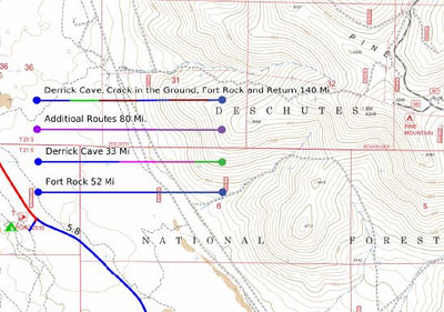 230 mile Central Oregon SxS Where to Ride 2510 to Crack in the Ground 4 Map Bundle Preview 1