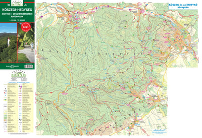 Kőszegi-hegység turista-, biciklis térkép, Geschriebenstein hiking, biking map Preview 1