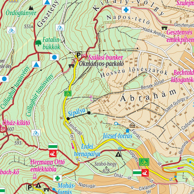 Kőszegi-hegység turista-, biciklis térkép, Geschriebenstein hiking, biking map Preview 3