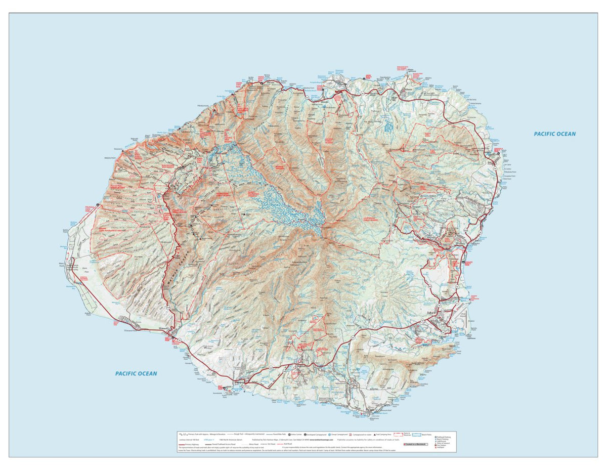 Kauai Map by Tom Harrison Maps | Avenza Maps