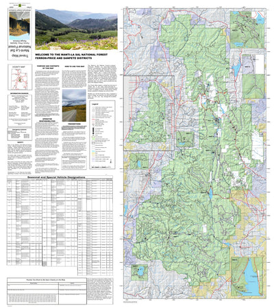 Manti La Sal National Forest Ferron, Price, Sanpete Ranger Districts Travel Map 2020 Preview 1