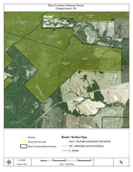 Individal Compartment Map of the Davy Crockett National Forest v2 Preview 1