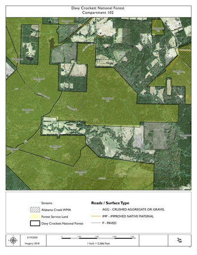 Individal Compartment Map of the Davy Crockett National Forest v3 Preview 1