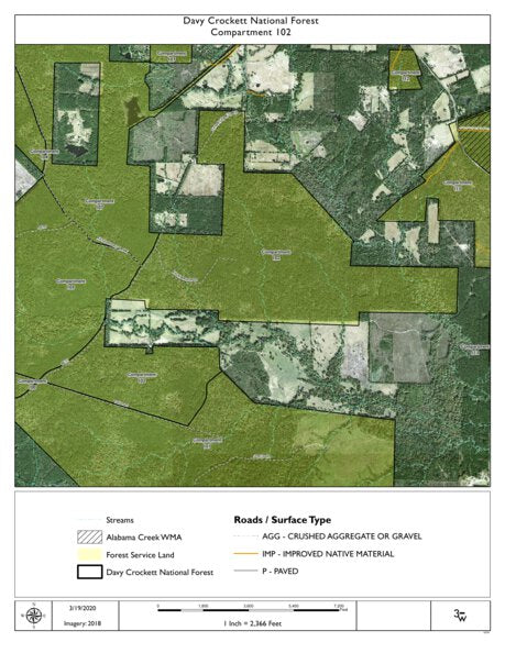 Individal Compartment Map of the Davy Crockett National Forest v3 Preview 1