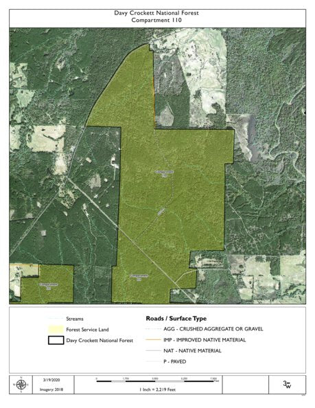Individal Compartment Map of the Davy Crockett National Forest v12 Preview 1