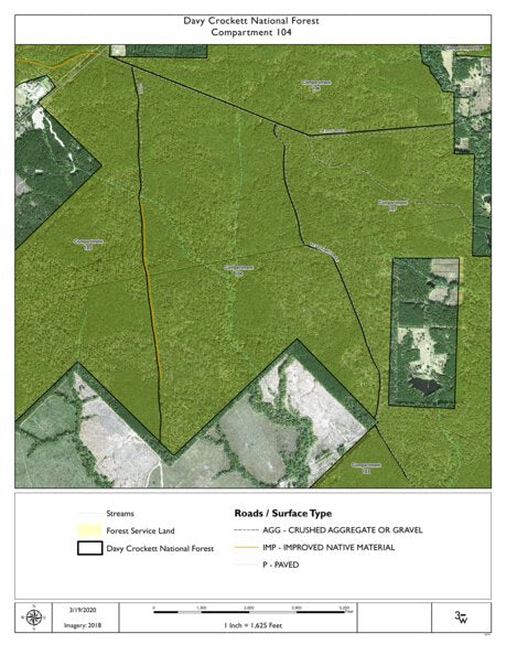 Individal Compartment Map of the Davy Crockett National Forest v5 Preview 1