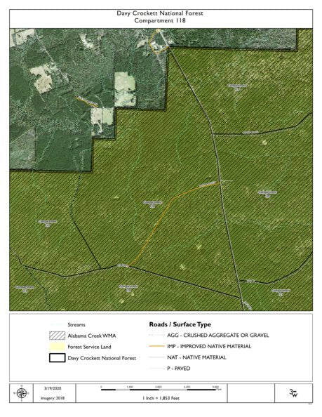 Individal Compartment Map of the Davy Crockett National Forest v20 Preview 1