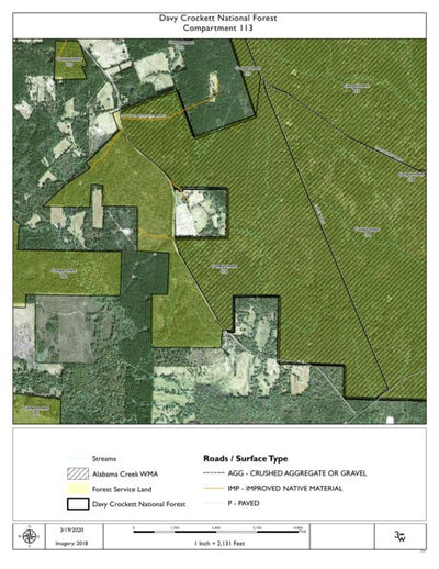 Individal Compartment Map of the Davy Crockett National Forest v15 Preview 1