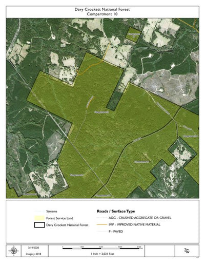 Individal Compartment Map of the Davy Crockett National Forest v11 Preview 1