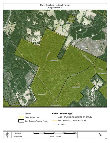 Individal Compartment Map of the Davy Crockett National Forest v11 Preview 1