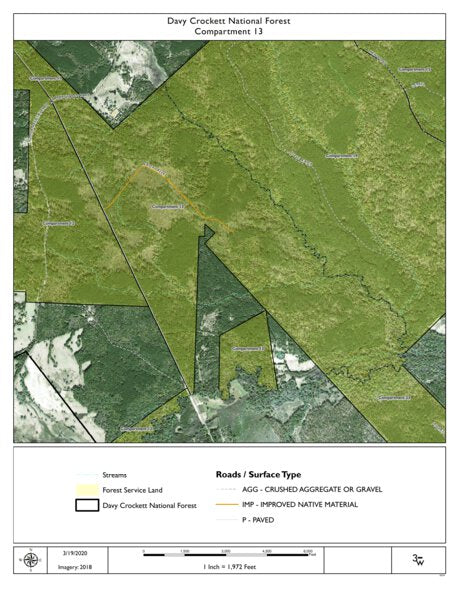 Individal Compartment Map of the Davy Crockett National Forest v26 Preview 1