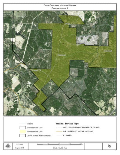 Individal Compartment Map of the Davy Crockett National Forest v33 Preview 1