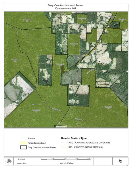 Individal Compartment Map of the Davy Crockett National Forest v8 Preview 1