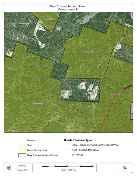 Individal Compartment Map of the Davy Crockett National Forest v46 Preview 1