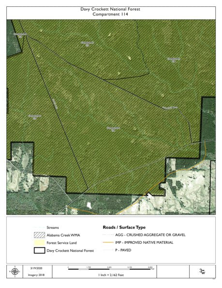 Individal Compartment Map of the Davy Crockett National Forest v16 Preview 1