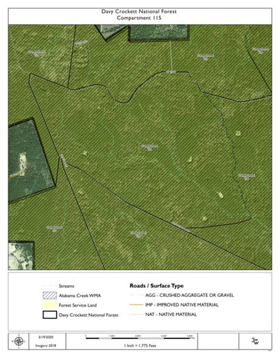 Individal Compartment Map of the Davy Crockett National Forest v17 Preview 1